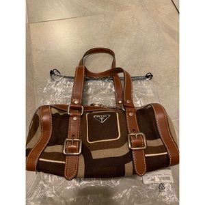 Vintage Prada tan purse in perfect condition